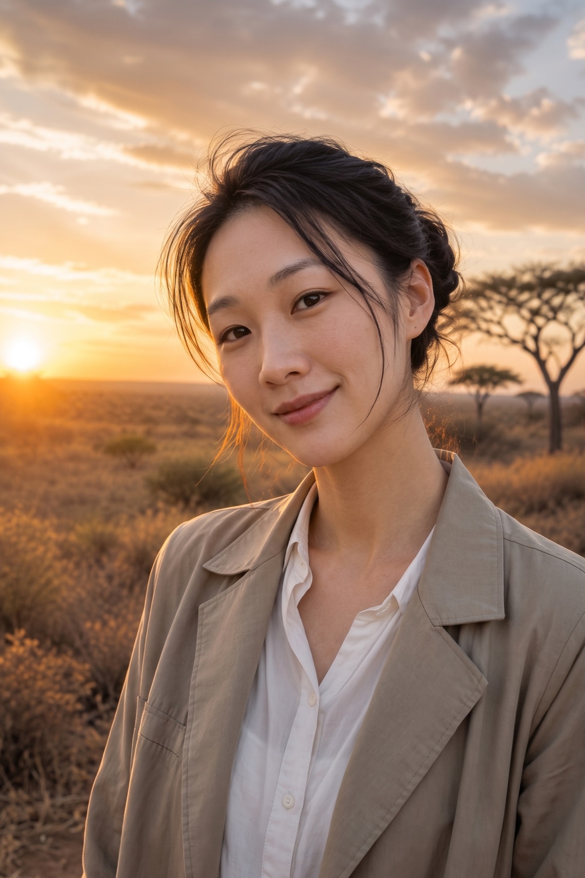 Chelsea Cai, luxury travel advisor, at golden hour